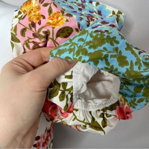 ASOS Babydoll Mini Tea Dress Size 2 Cottagecore Coquette Regency Patchwork Fairy - Picture 3 of 9